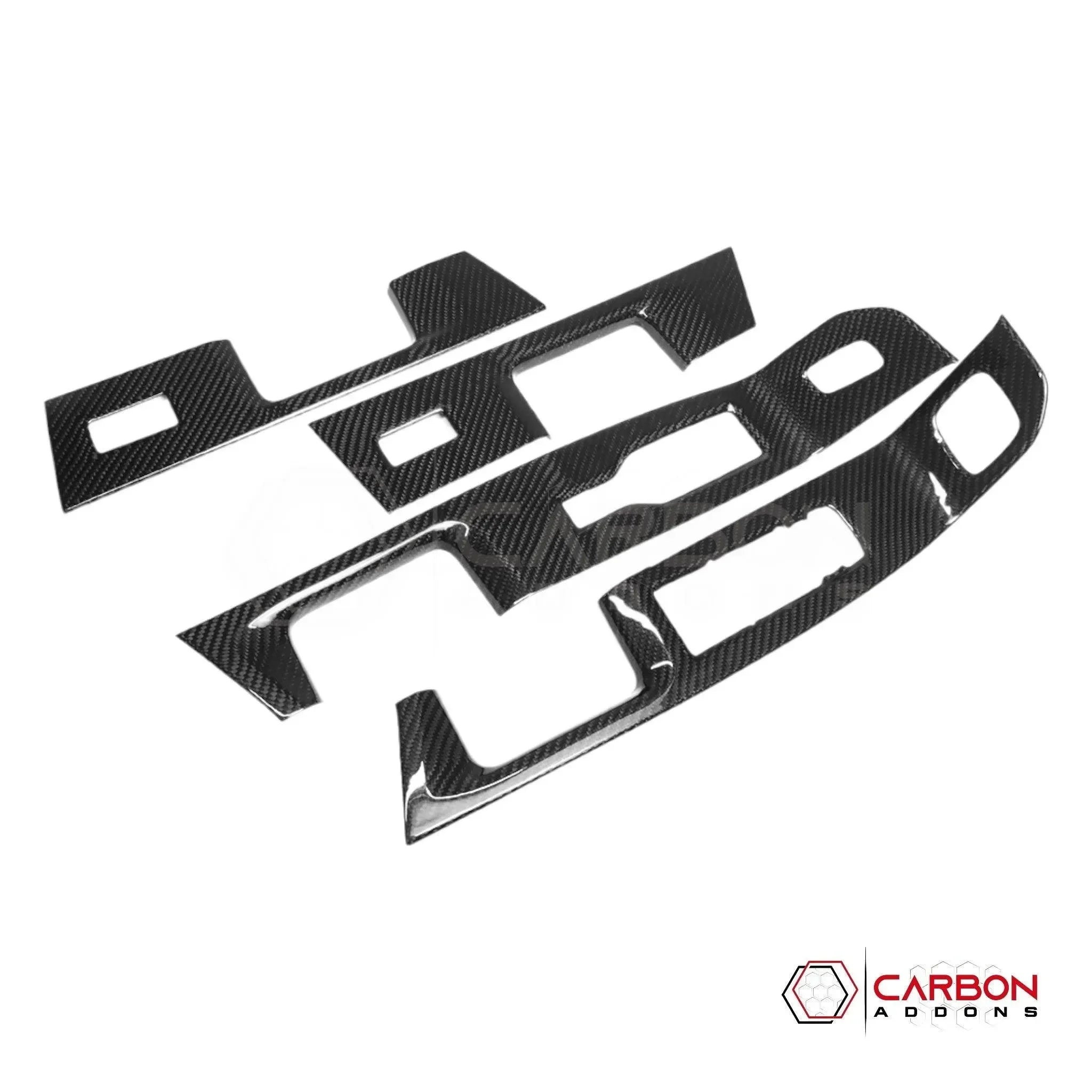 Real Carbon Fiber Window Switch Trim Cover for 2021+ Ford F-150