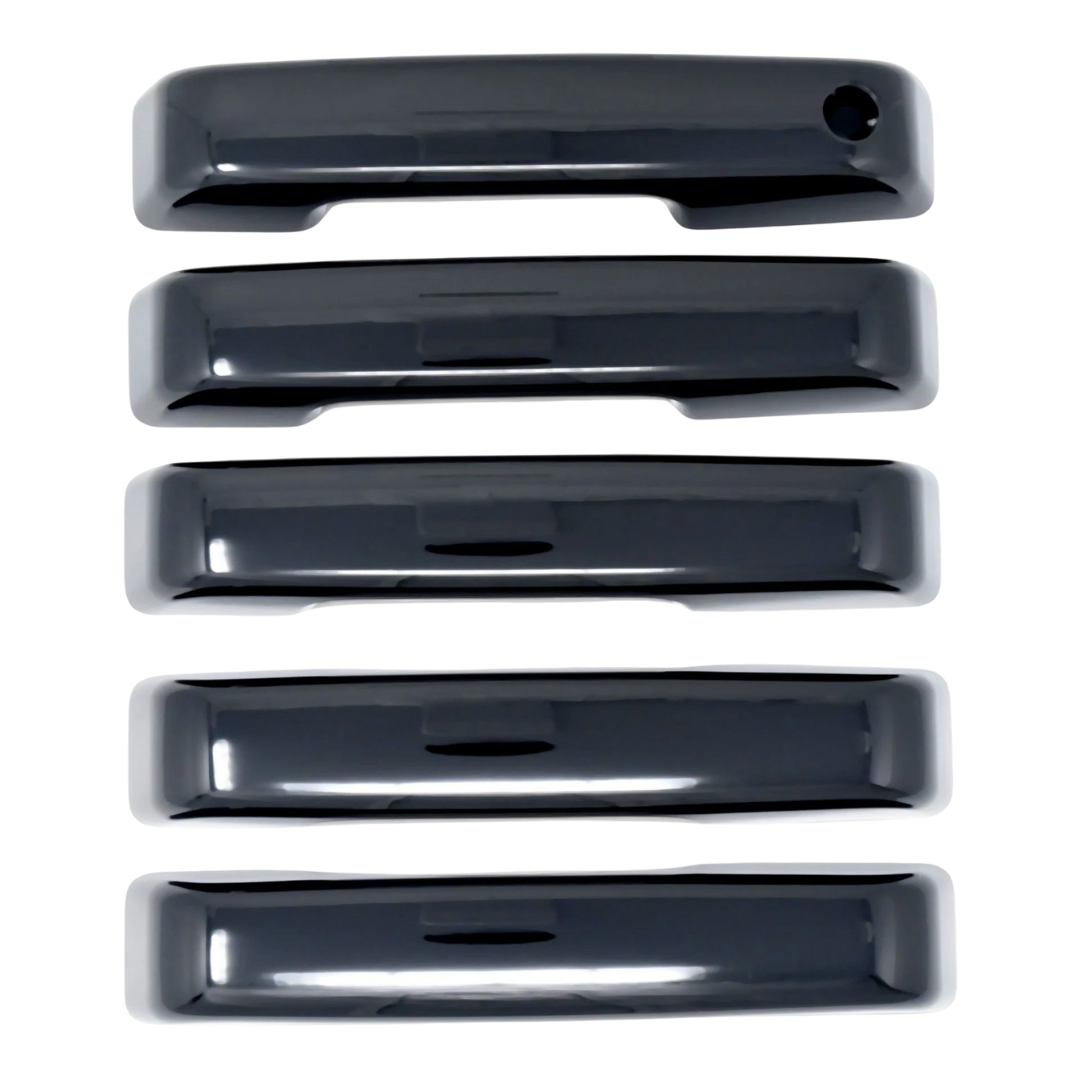 2021-24 Ford Bronco No Smart Key 5 PCS Gloss Black Snap-on W/Tape Patented Door Handle Cover