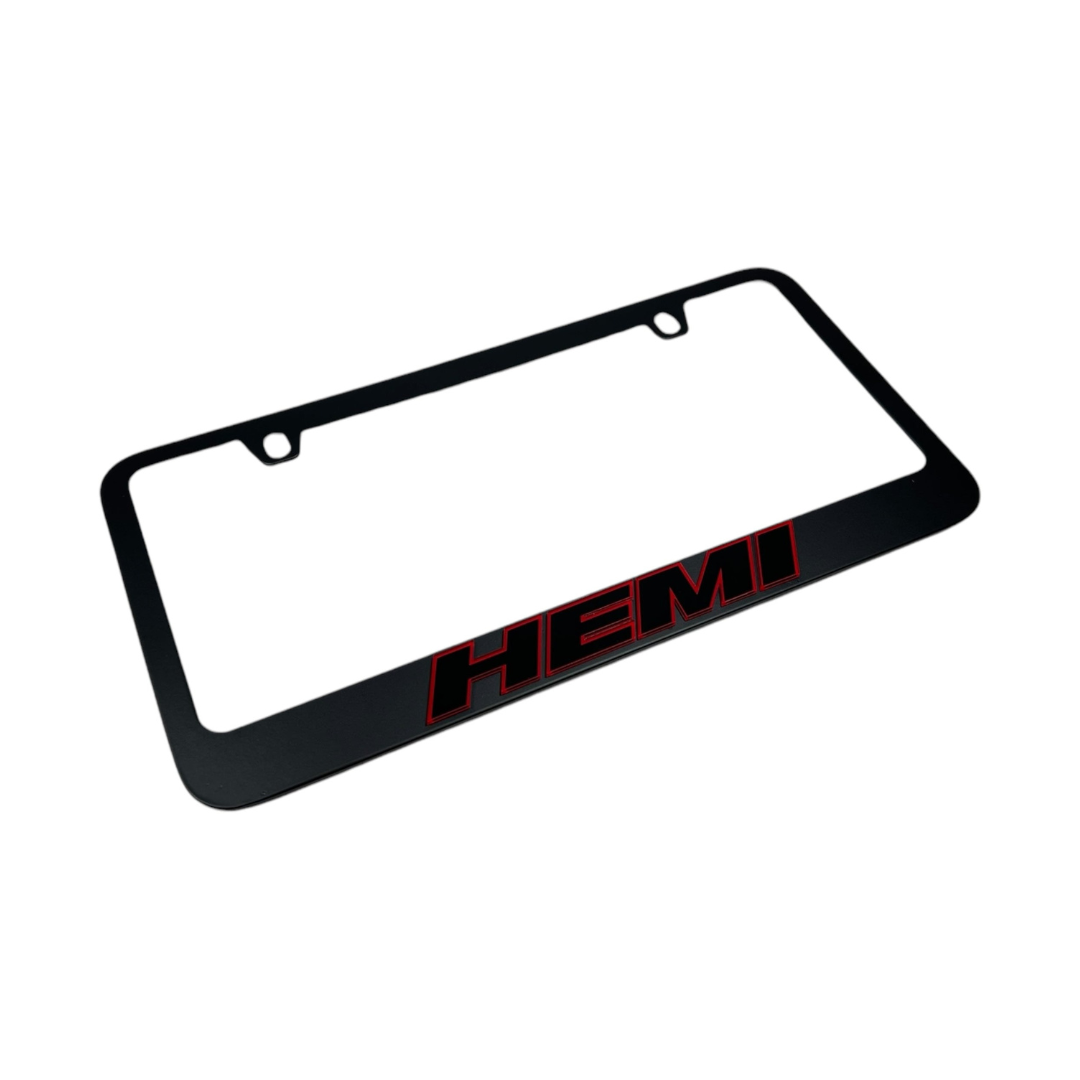 Dodge HEMI Black License Plate Frame