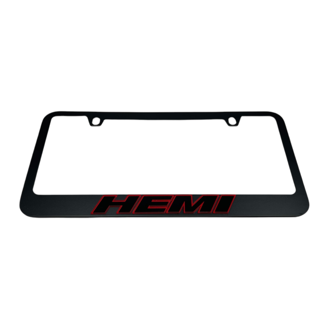 Dodge HEMI Black License Plate Frame