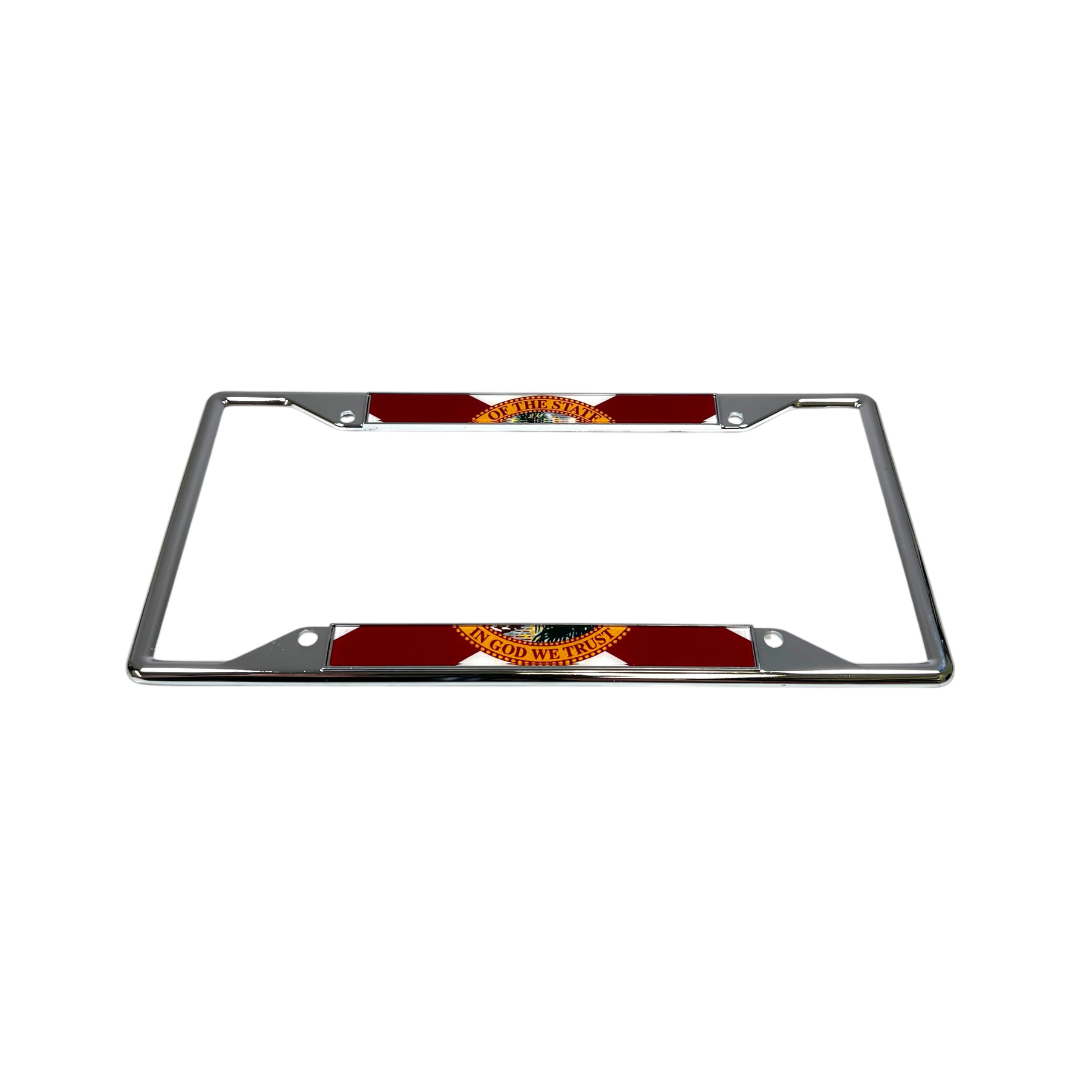 Florida Flag Chrome License Plate Frame
