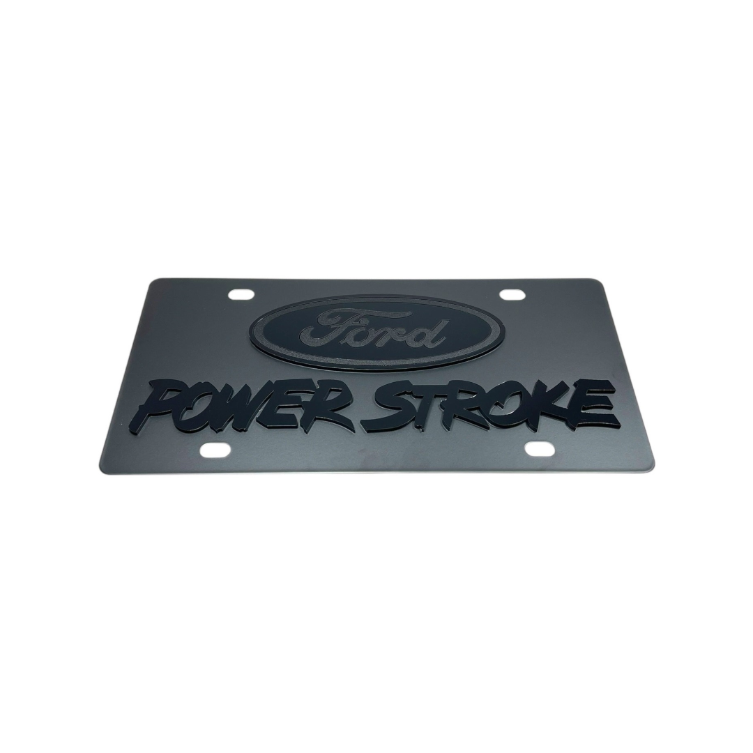 Ford Power Stroke Carbon Steel License Plate
