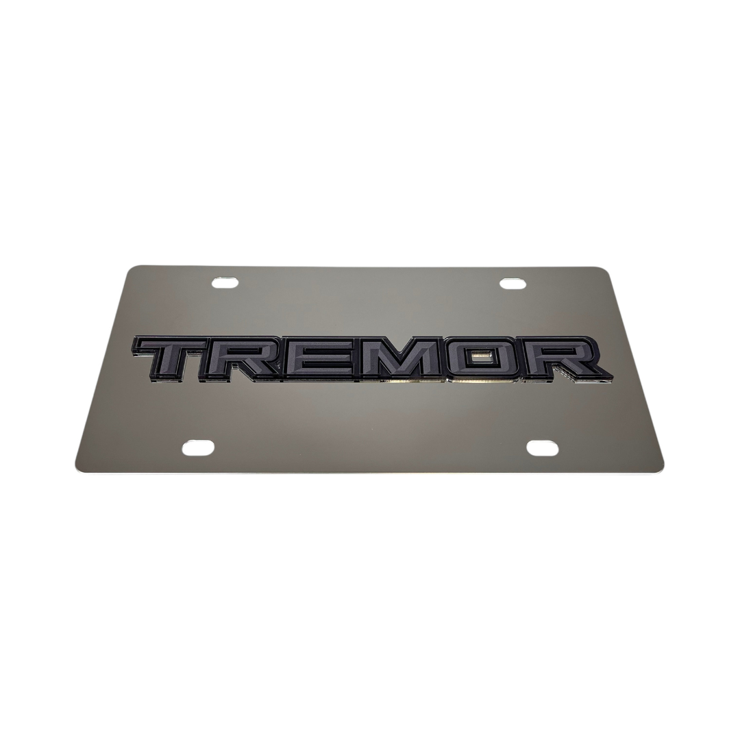 Ford Tremor Blacked Out Stainless Steel License Plate