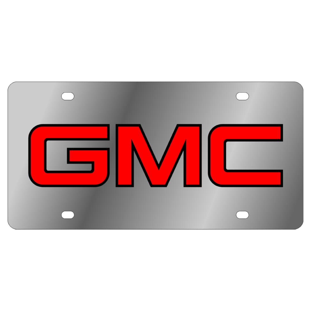 GMC Stainless Steel License Plate