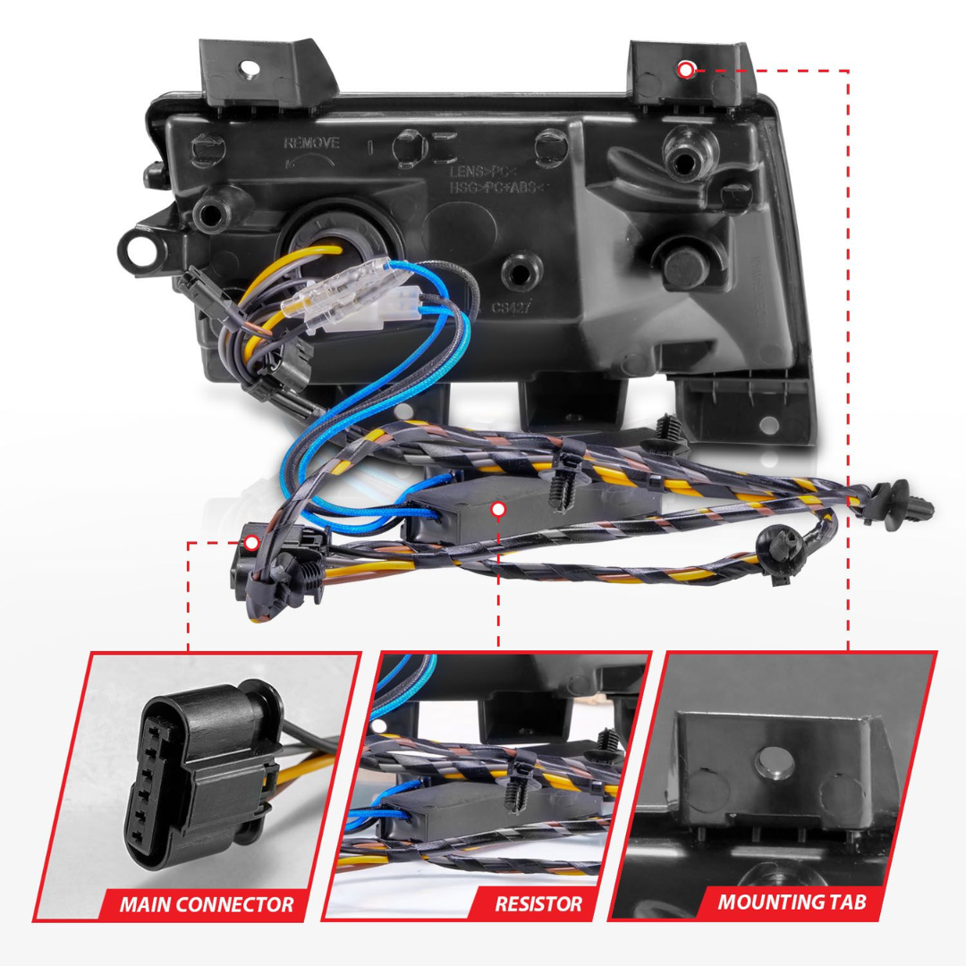 Jeep Wrangler 18-23 Full LED Fender Lights Smoke W/ Sequential Signal (FOR SPORT, SPORT S MODEL HALOGEN FENDER LIGHTS)