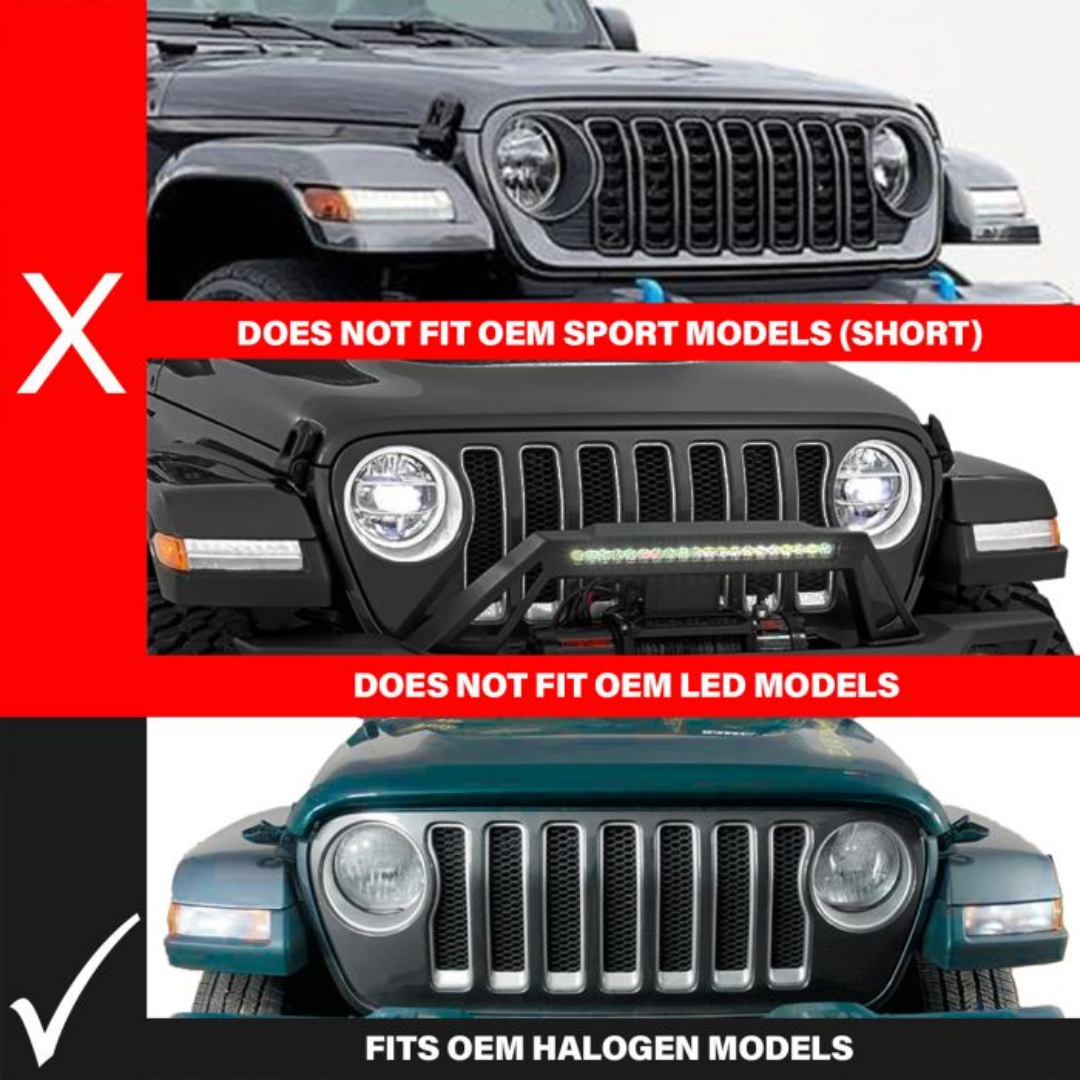 Jeep Wrangler 18-23 / Gladiator 20-23 Full LED Fender Lights Smoke W/ Sequential Signal (FOR MODELS W/ FACTORY HALOGEN FENDER LIGHTS)