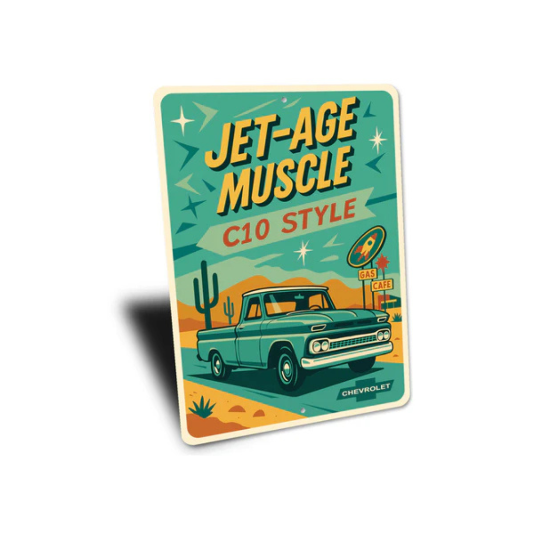 Jet-Age Muscle C10 Style Chevrolet Sign