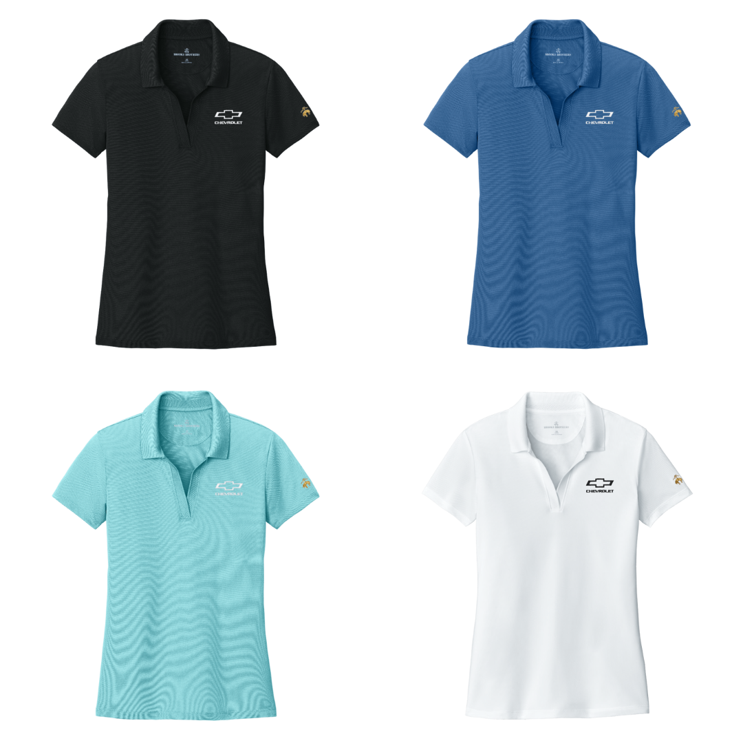 Ladies Brooks Brothers Mesh Pique Performance Polo