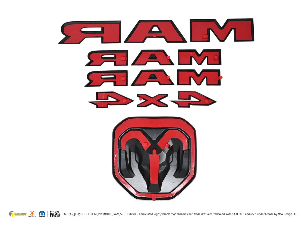 Trim Illusion LET800BLK gloss black lettering set for 2019-2024 Ram 1500 - image 4