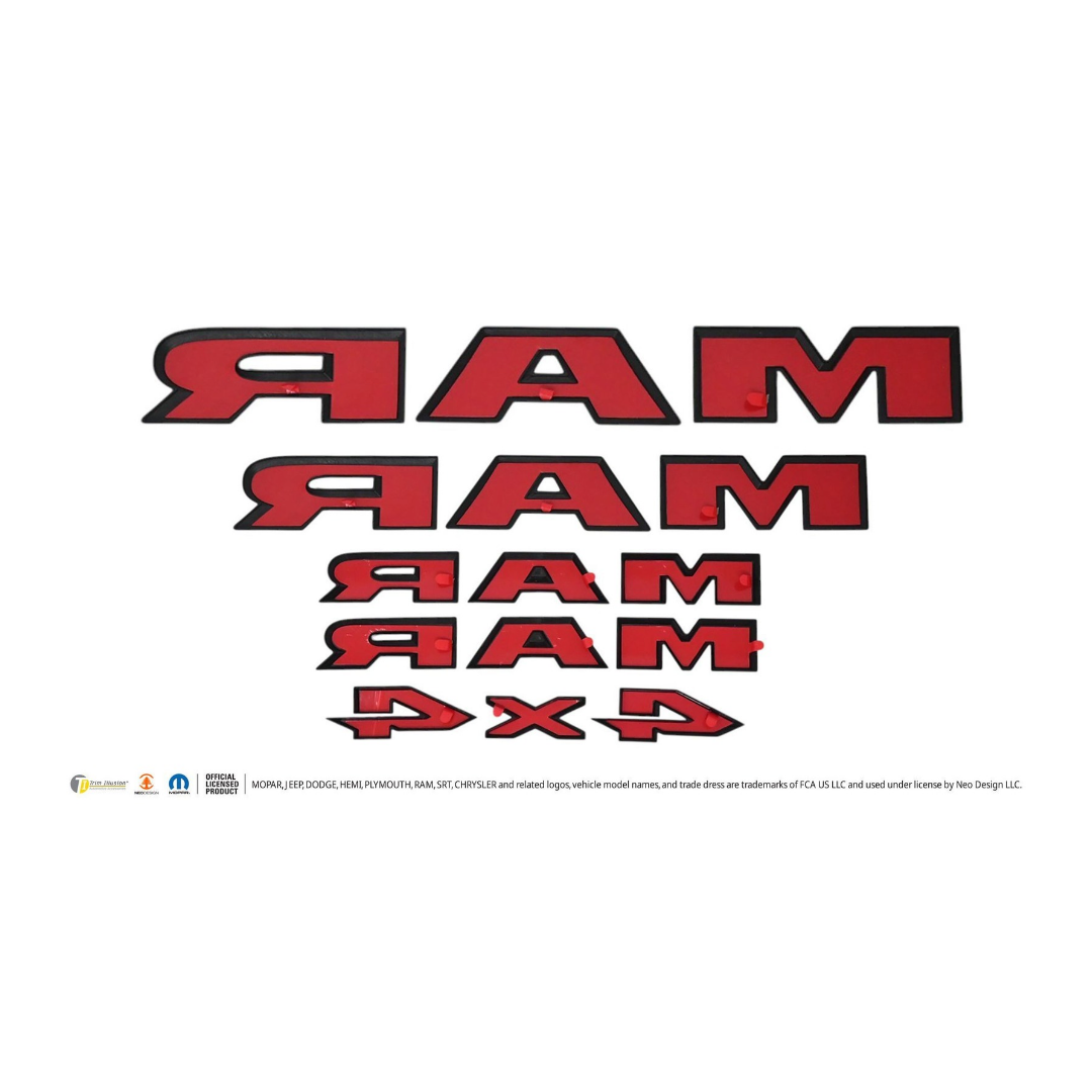 2025-26 Ram 1500 5 PCS Gloss Black Tape-on Lettering Set