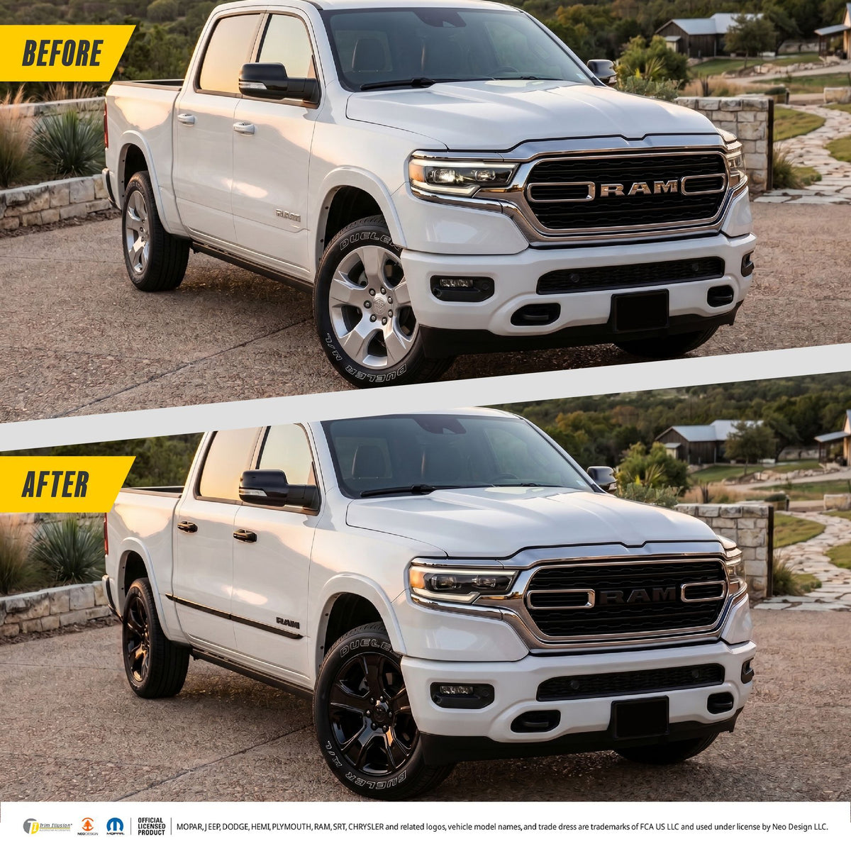 Trim Illusion LET802BLK gloss black lettering set for 2025-2026 Ram 1500 - image 9