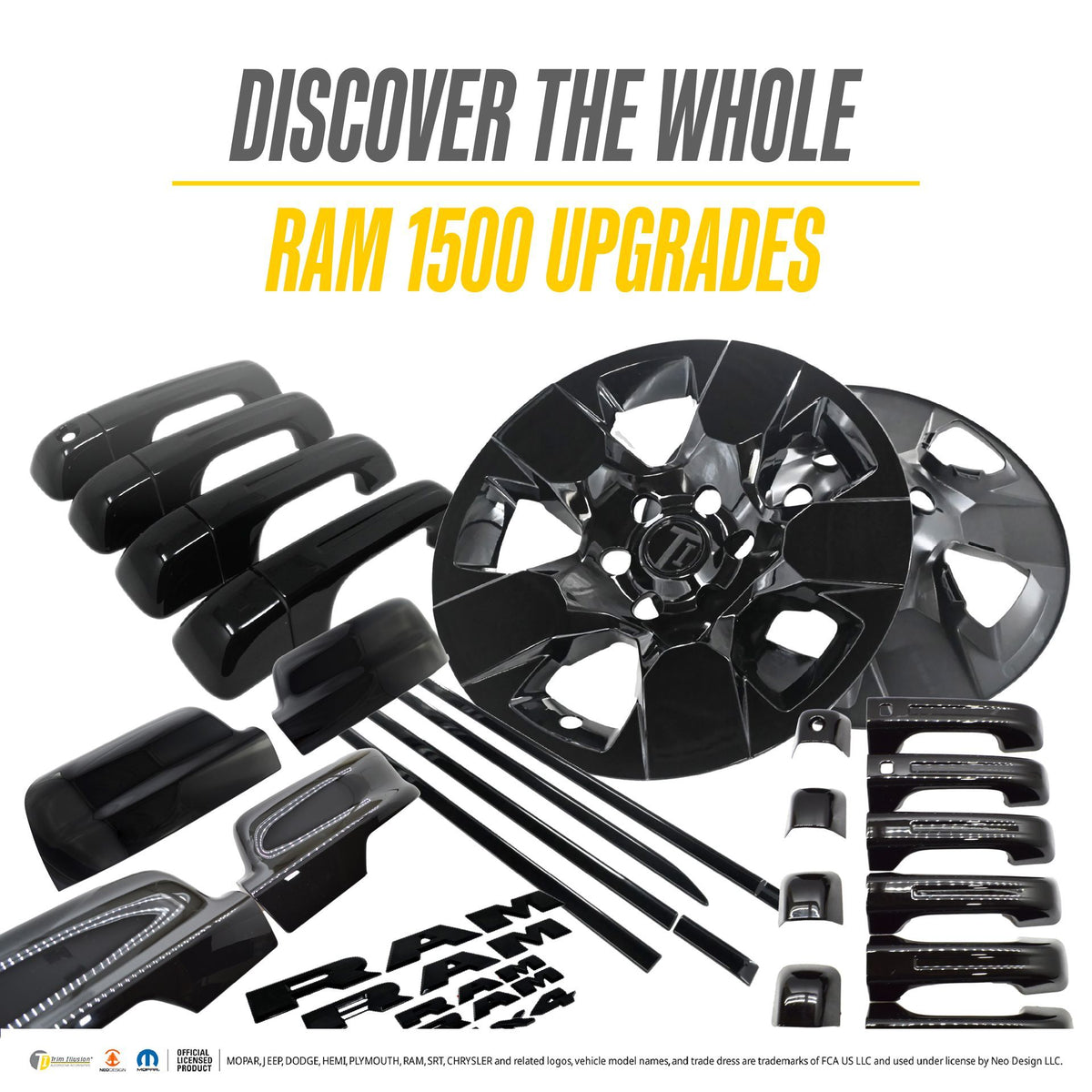 Trim Illusion LET802BLK gloss black lettering set for 2025-2026 Ram 1500 - image 5