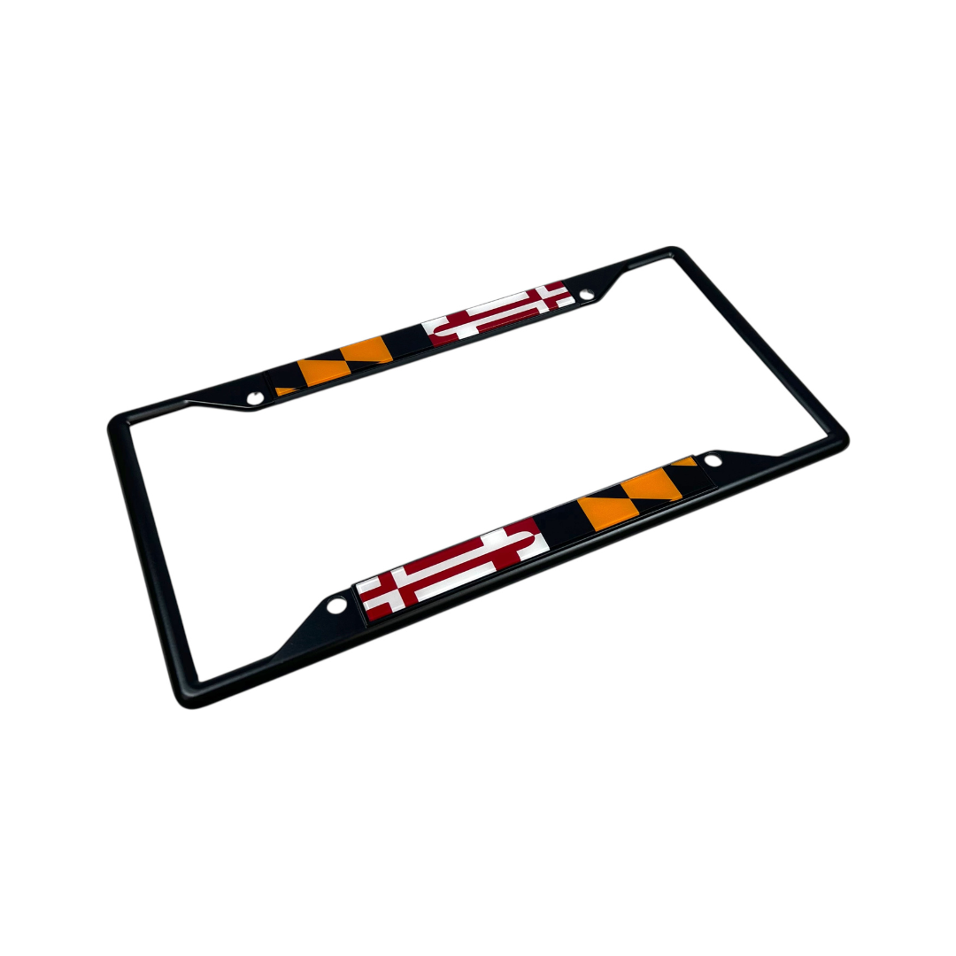 Maryland Flag Black License Plate Frame