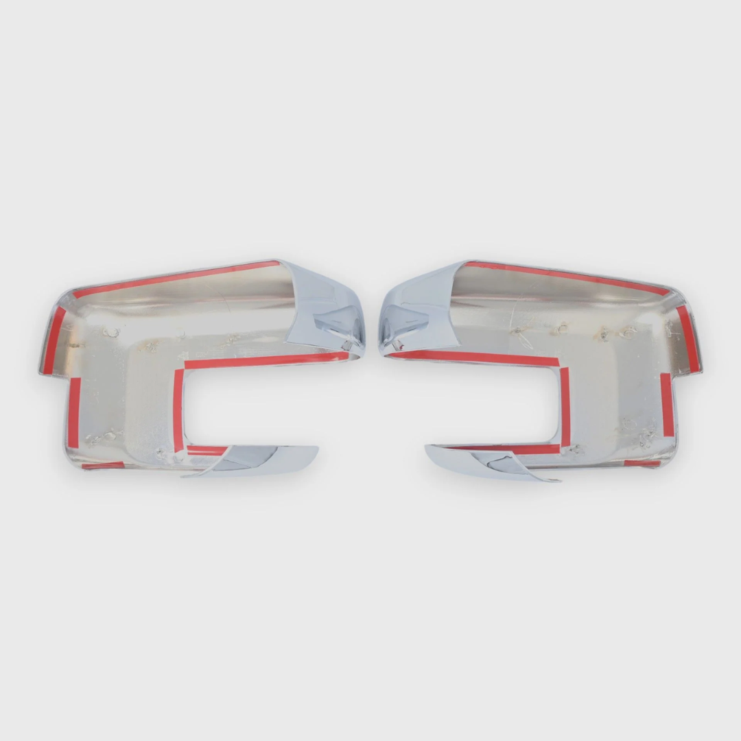 2021-24 Ford F-150 With or W/O Camera 2 PCS With Turn Signal Chrome Tape-on Mirror Cover
