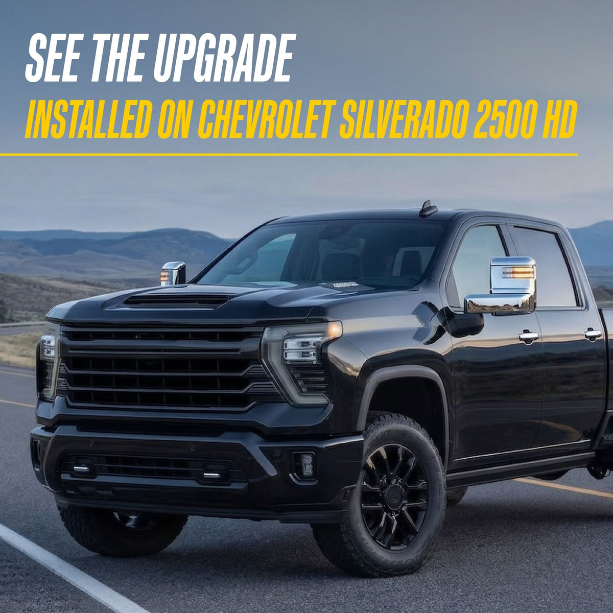 Trim Illusion MC364 chrome mirror covers for 2020-2026 Chevrolet Silverado 2500 HD, Silverado 3500 HD, GMC Sierra 2500 HD and more - image 10