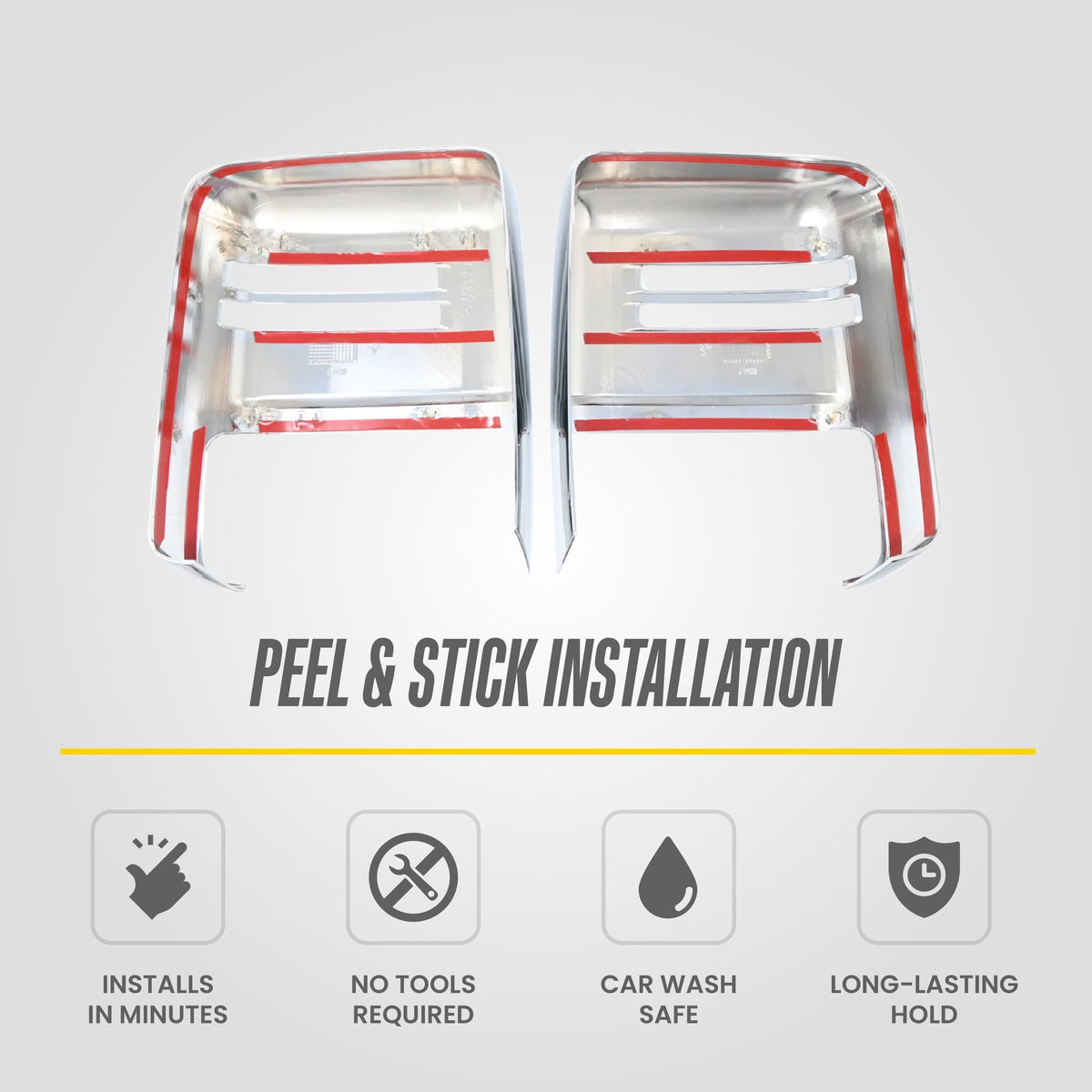 Trim Illusion MC364 chrome mirror covers for 2020-2026 Chevrolet Silverado 2500 HD, Silverado 3500 HD, GMC Sierra 2500 HD and more - image 7