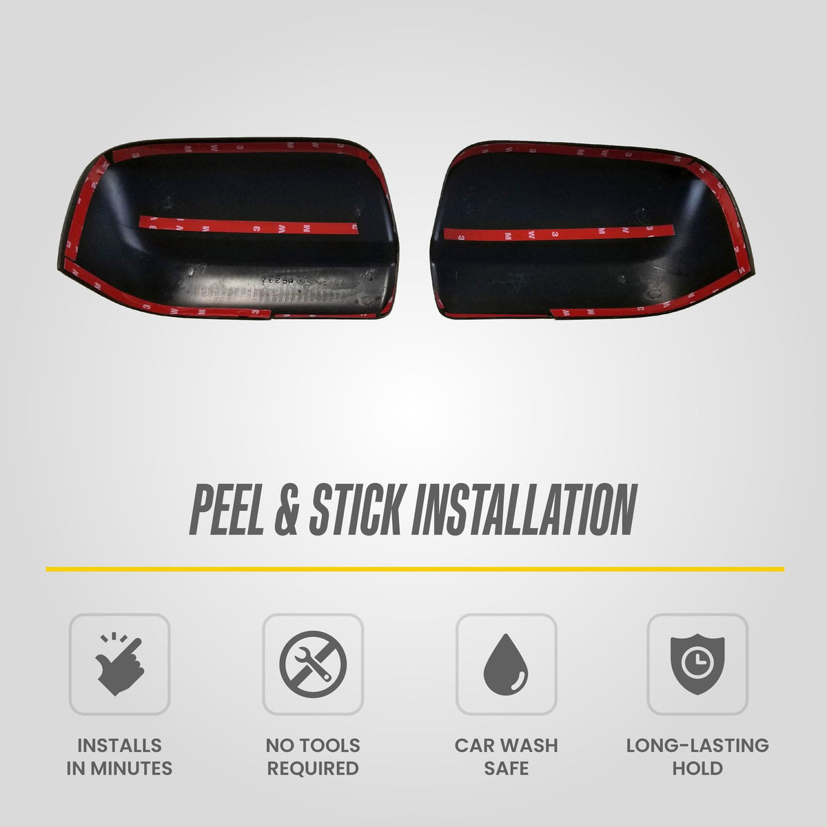 Trim Illusion MC6297BLK gloss black mirror covers for 2017-2024 Nissan TITAN - image 6