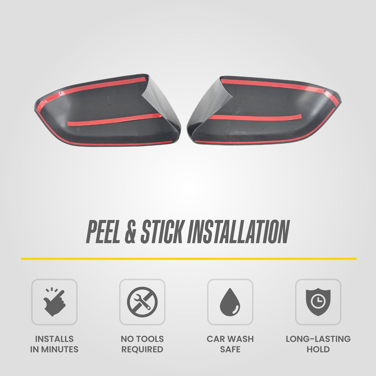 Trim Illusion MC6309BLK gloss black mirror covers for 2018-2025 Ford Expedition and Lincoln Navigator - image 9