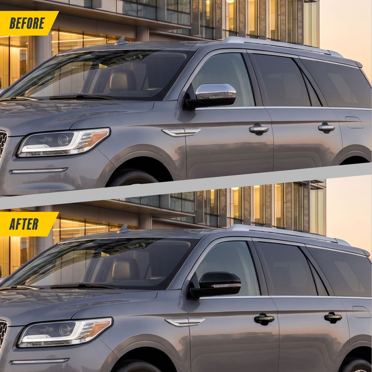 Trim Illusion MC6333BLK gloss black mirror covers for 2018-2025 Ford Expedition and Lincoln Navigator - image 8