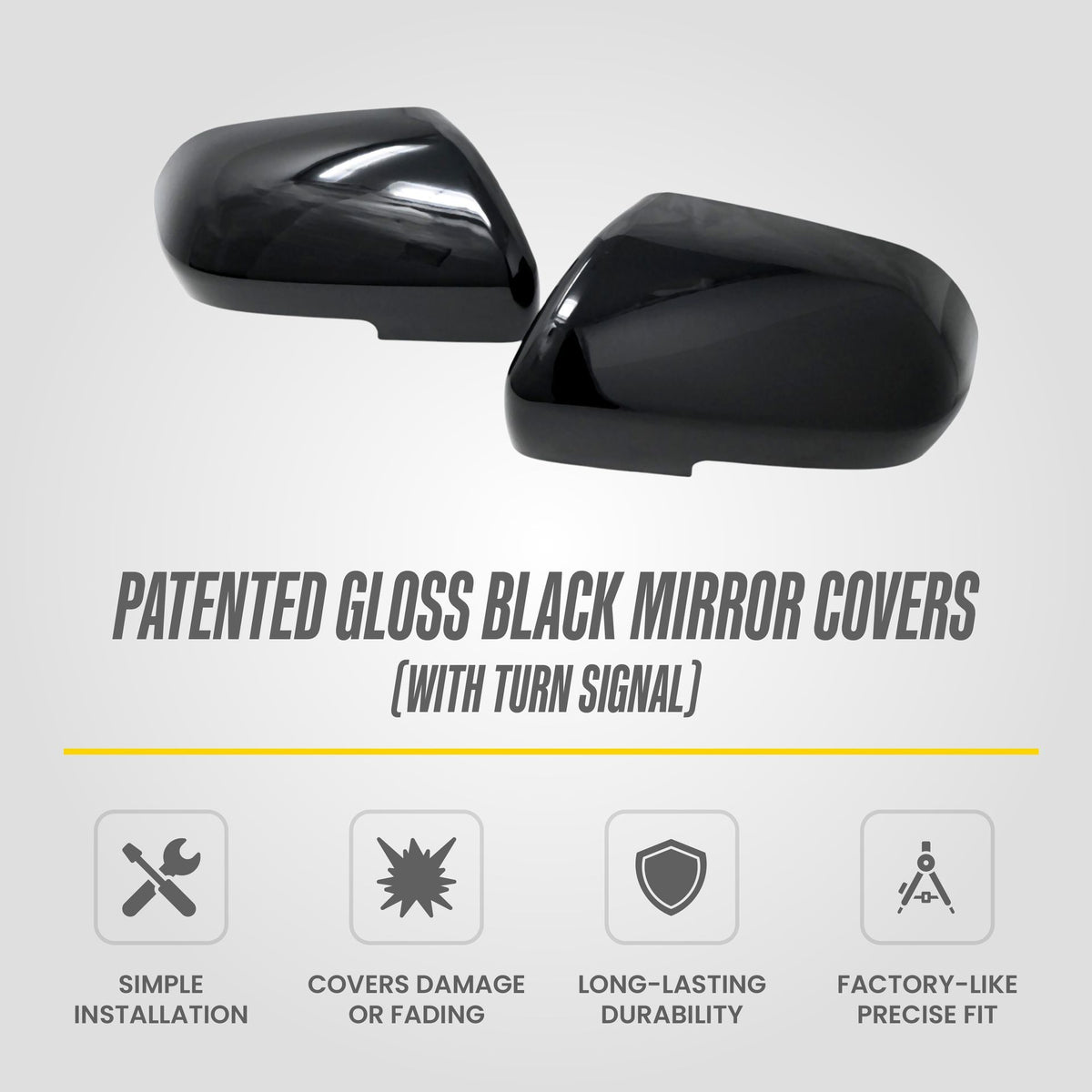 Trim Illusion MC6333BLK gloss black mirror covers for 2018-2025 Ford Expedition and Lincoln Navigator - image 15