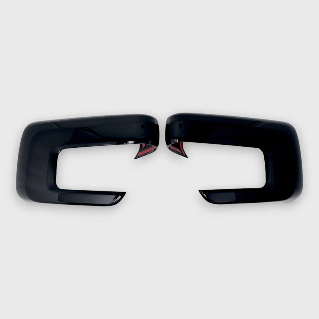 2021-24 Ford F-150 No Camera 2 PCS No Turn Signal Gloss Black Tape-on Mirror Cover