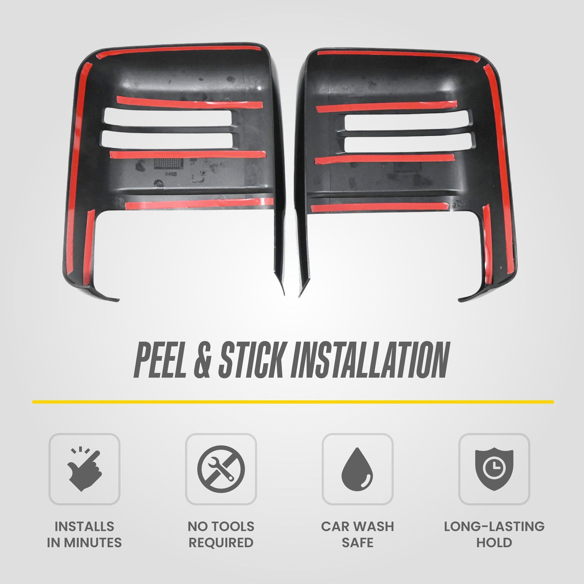 Trim Illusion MC6364BLK gloss black mirror covers for 2020-2026 Chevrolet Silverado 2500 HD, Silverado 3500 HD, GMC Sierra 2500 HD and more - image 9