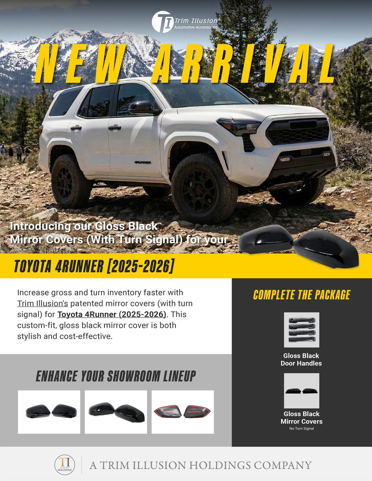 Trim Illusion MC6378BLK gloss black mirror covers for 2024-2026 Toyota Tacoma and 4Runner - image 17