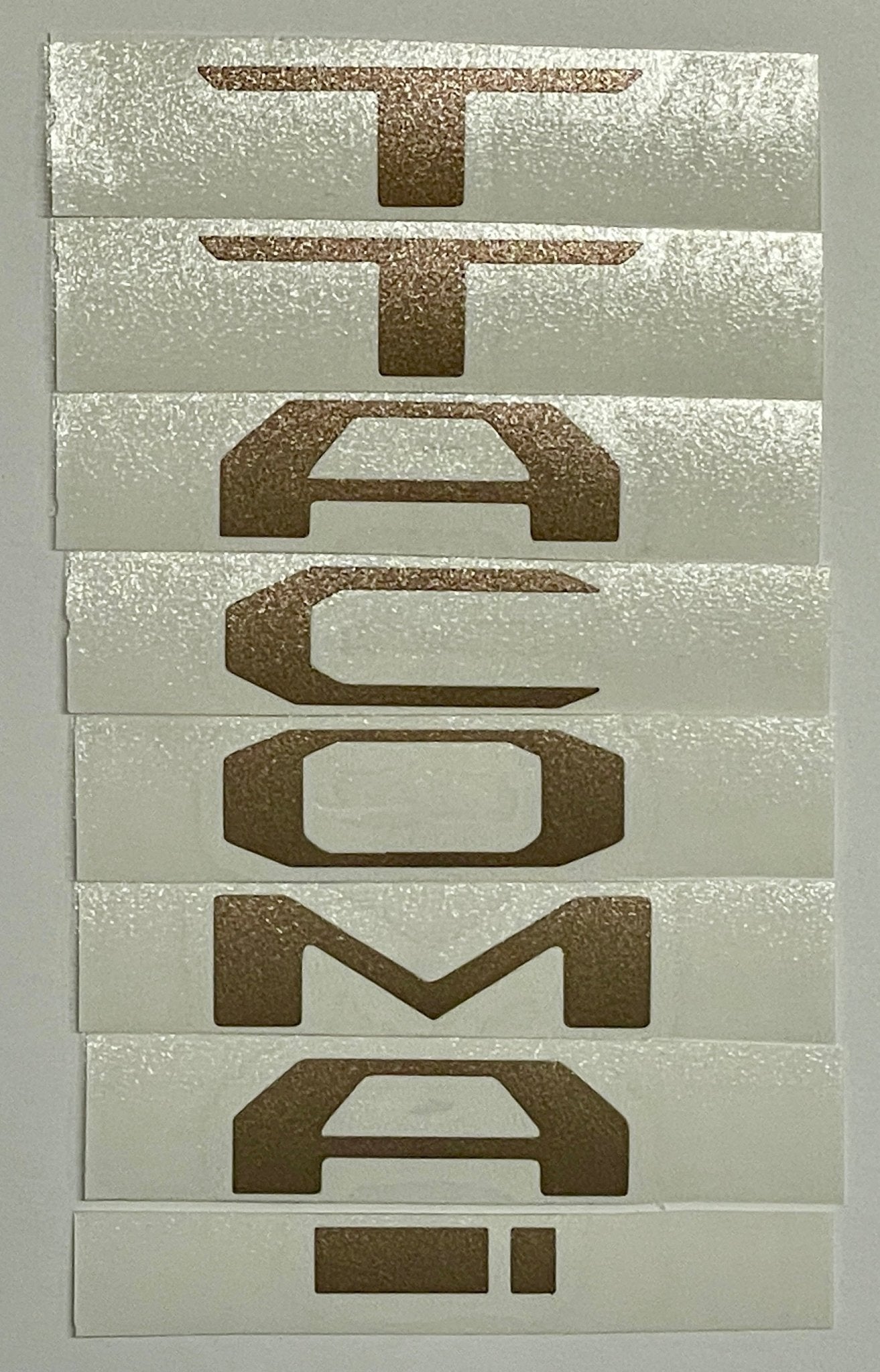 Premium Cast Vinyl Decal Letter Inlays for 2024-2025 Tacoma Dashboard Emblem