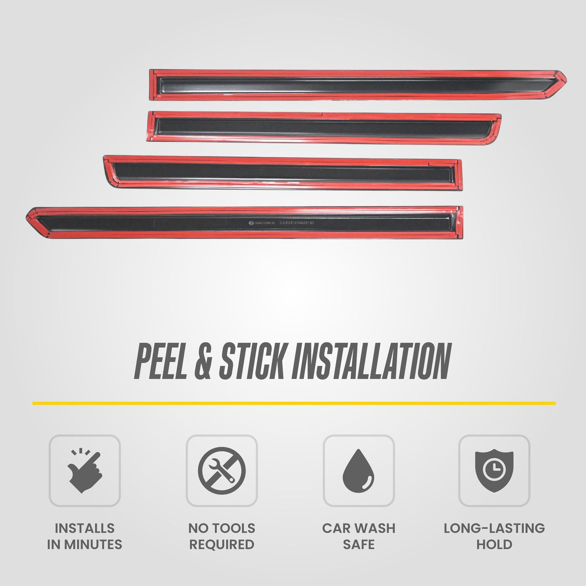 Trim Illusion SM6102BLK gloss black door molding set for 2024-2026 Toyota Tacoma - image 6