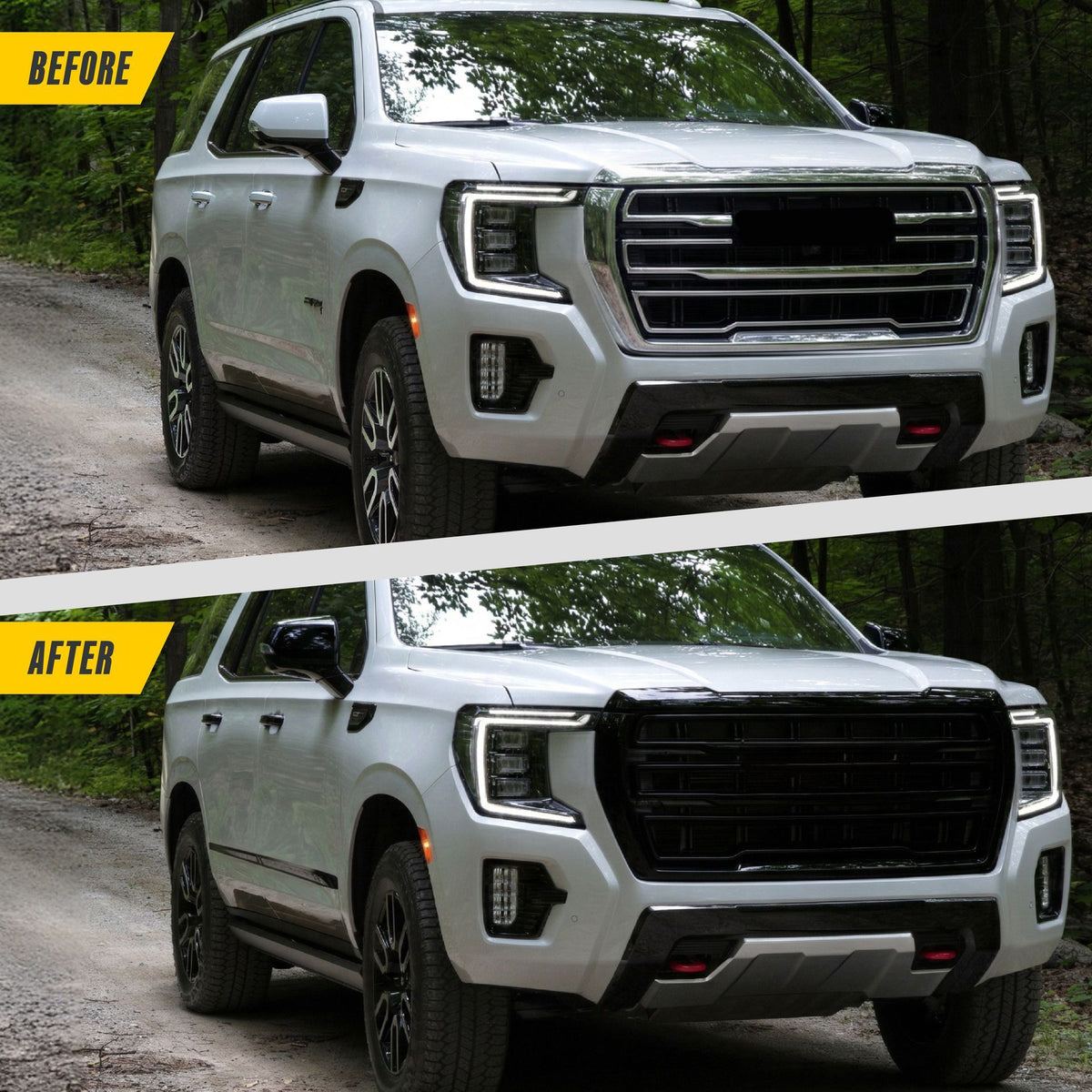 Trim Illusion SM6112BLK gloss black door molding set for 2021-2024 GMC Yukon - image 11