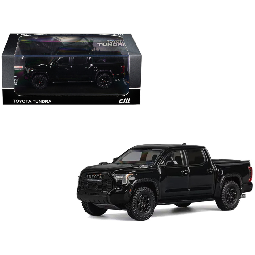 Toyota Tundra Pickup Truck Black 1/64 Diecast Model Car