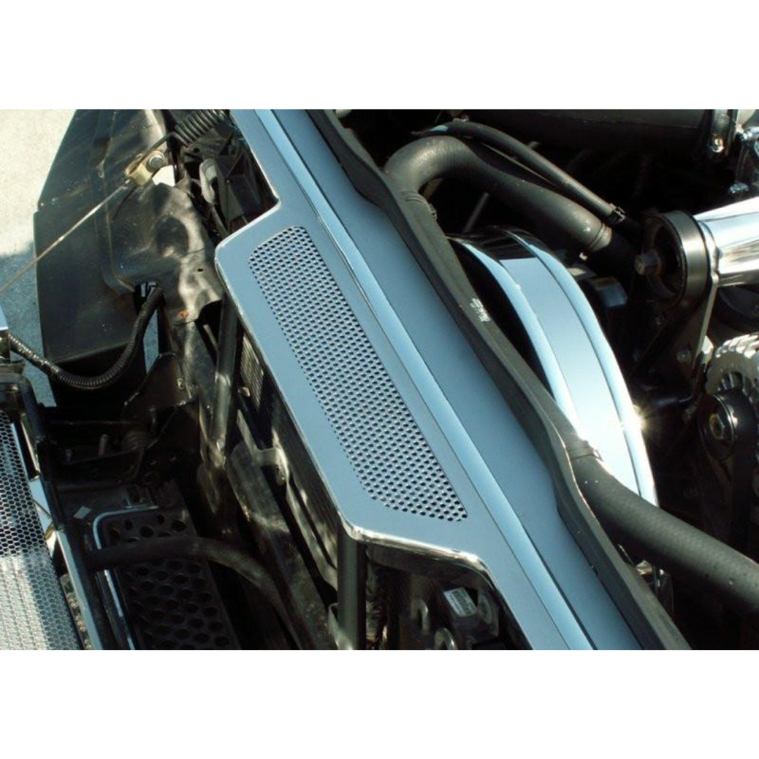 2003-2007 Hummer H2 - Perforated Header Plate | Polished Stainless Steel