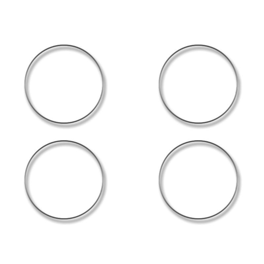 2003-2007 Hummer H2 - Speaker Rings Outer Door 4Pc | Polished Stainless Steel