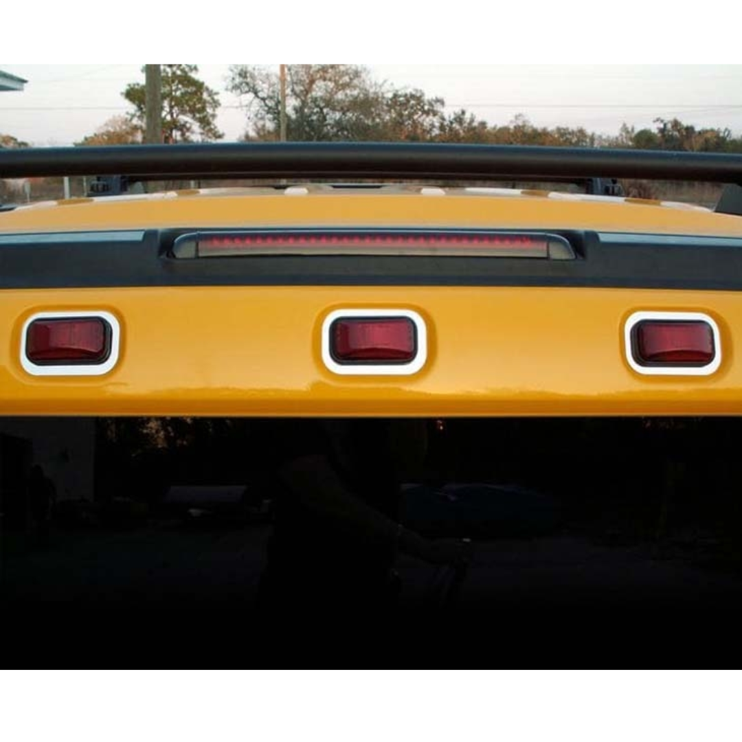 2003-2013 Hummer H2 - Rear Running Light Trim 3Pc | Polished Stainless Steel