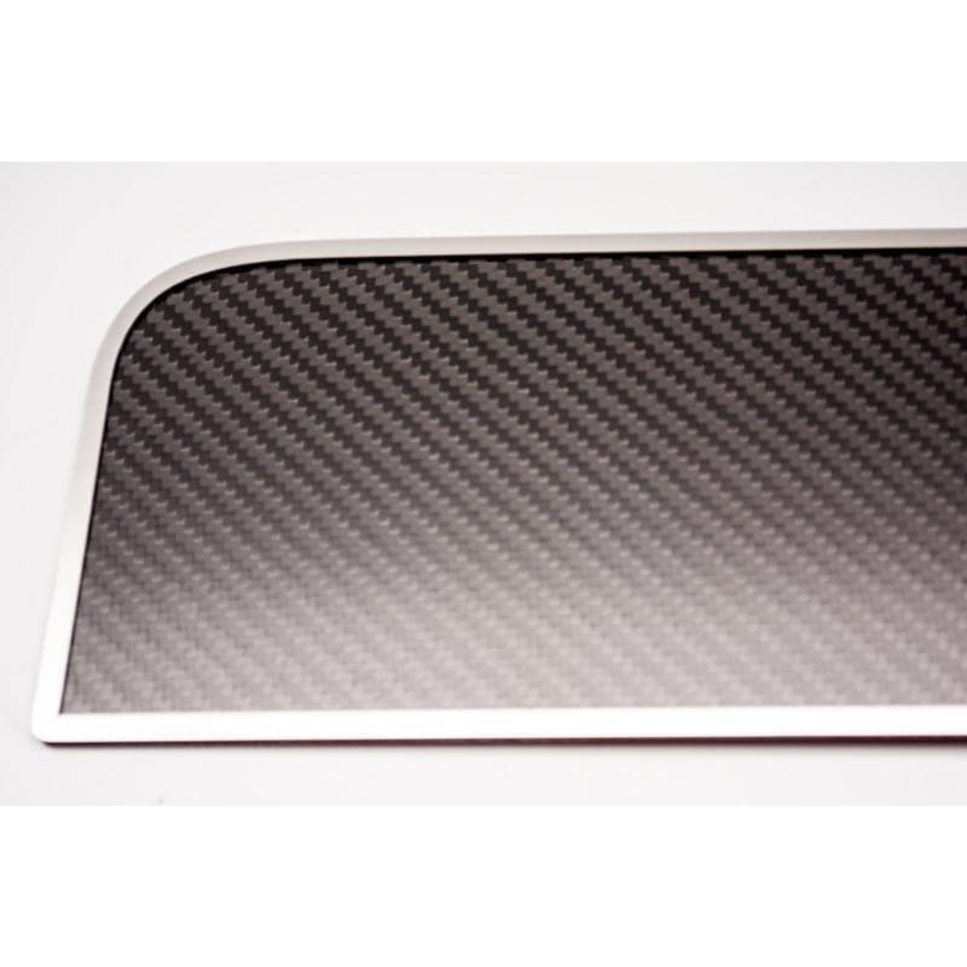 2009-2014 F-150/Raptor - Front Door Inserts Carbon Fiber 6Pc Kit | Stainless Steel/Carbon Fiber