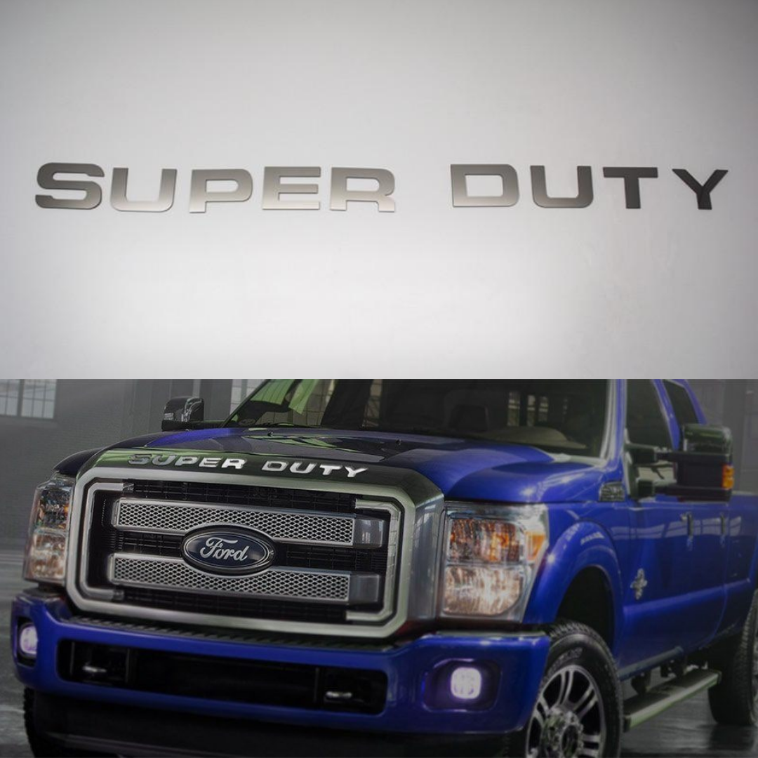 2012-2016 Ford F-350 - 'Super Duty' Letter Inserts | Polished Stainless Steel