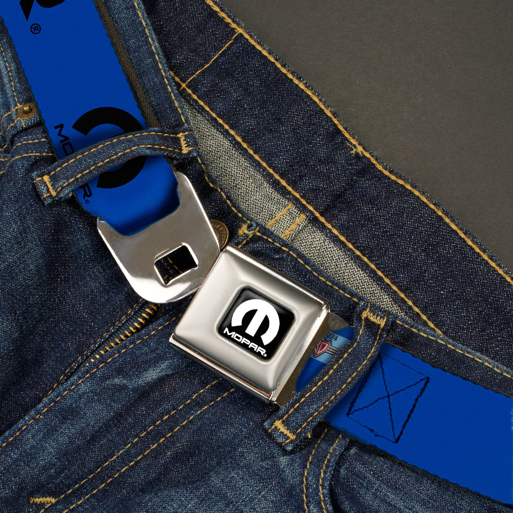MOPAR Logo Seatbelt Belt - Full Color Black White