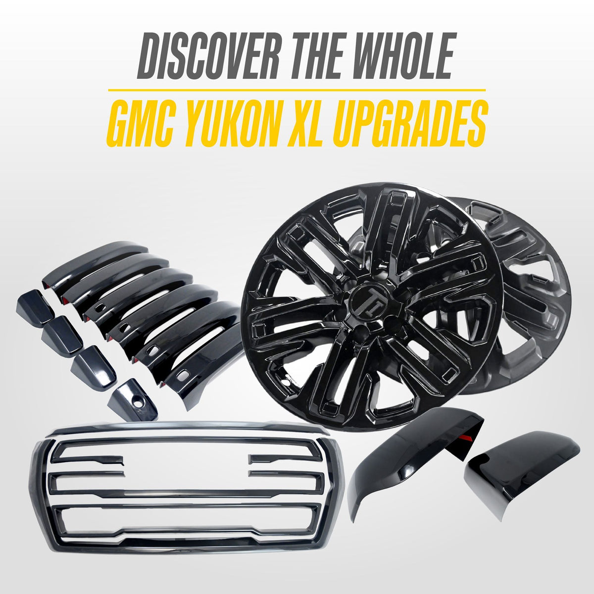 Trim Illusion WSK717-20BLK gloss black wheel skin set for 2021-2024 GMC Yukon and Yukon XL - image 7