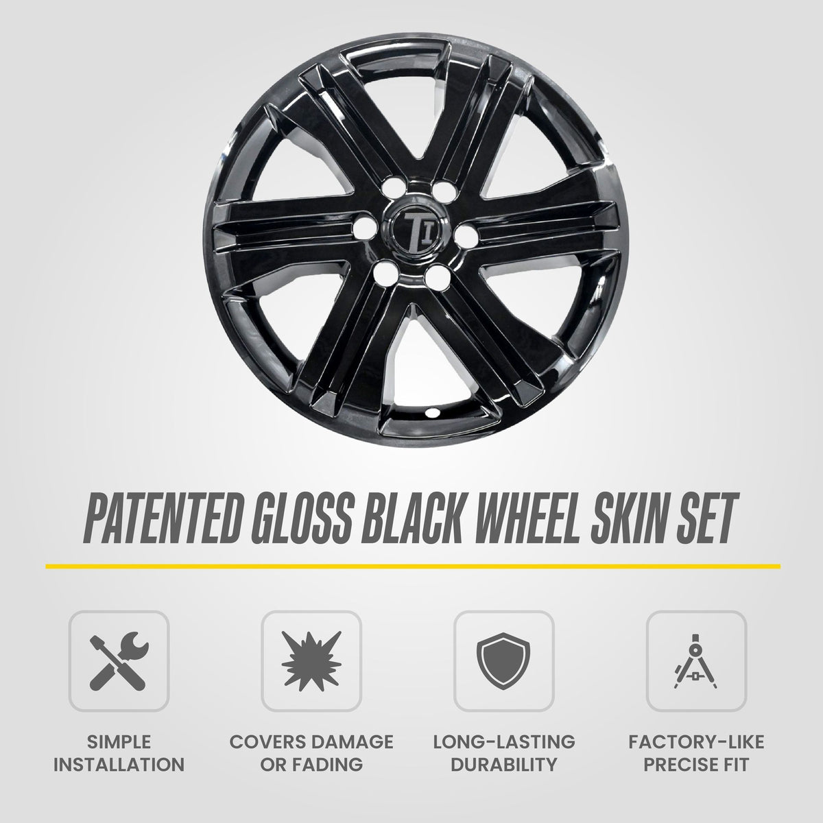 Trim Illusion WSK726-20BLK gloss black wheel skin set for 2021-2023 Ford F-150 - image 10