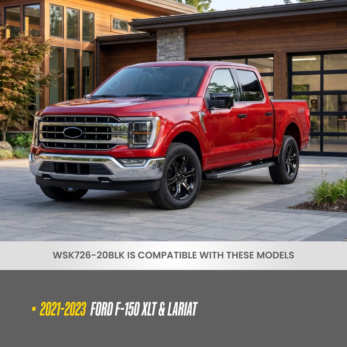 Trim Illusion WSK726-20BLK gloss black wheel skin set for 2021-2023 Ford F-150 - image 8