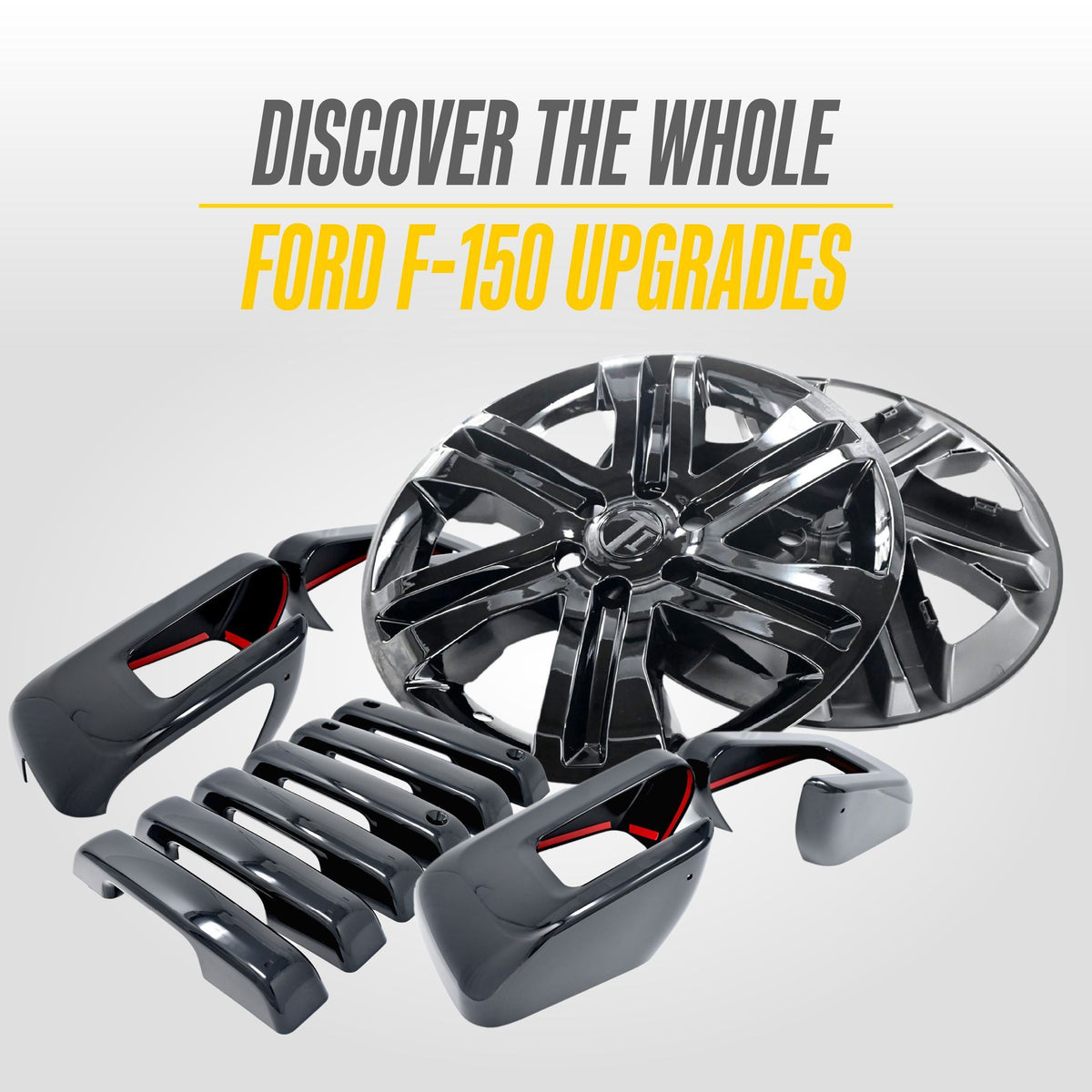 Trim Illusion WSK726-20BLK gloss black wheel skin set for 2021-2023 Ford F-150 - image 7