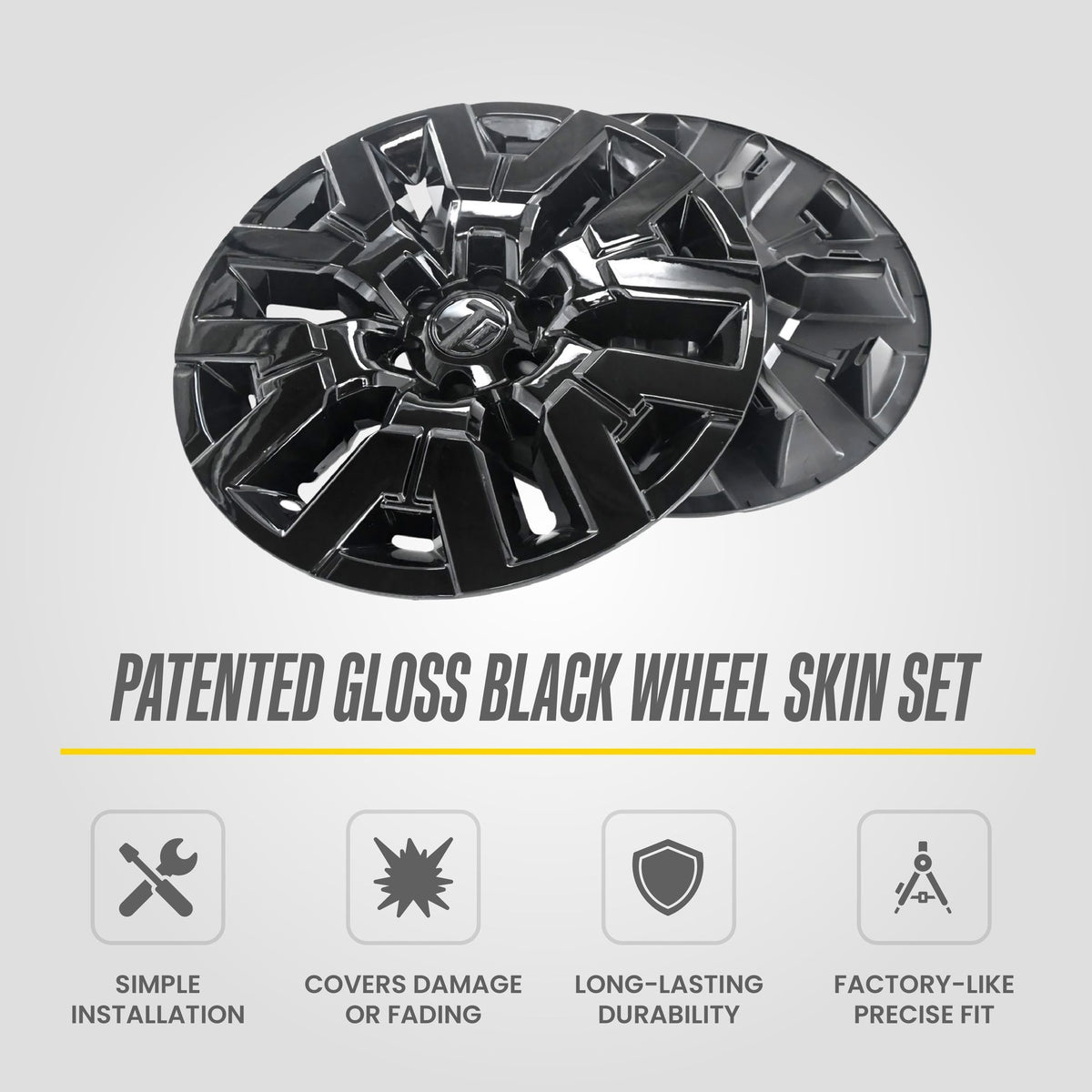 Trim Illusion WSK750-17BLK gloss black wheel skin set for 2022-2024 Nissan Frontier - image 11