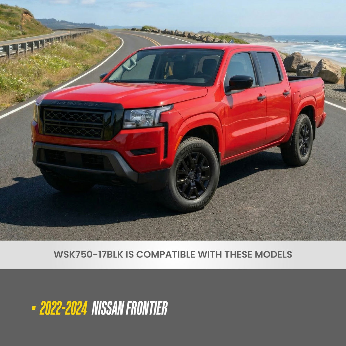 Trim Illusion WSK750-17BLK gloss black wheel skin set for 2022-2024 Nissan Frontier - image 9