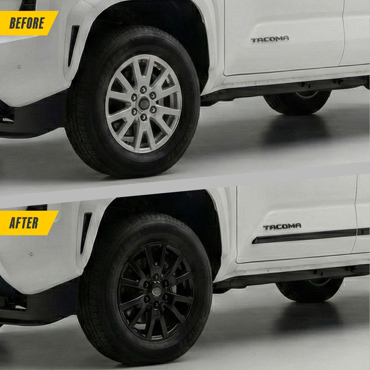 Trim Illusion WSK833-17BLK gloss black wheel skin set for 2024-2026 Toyota Tacoma - image 11