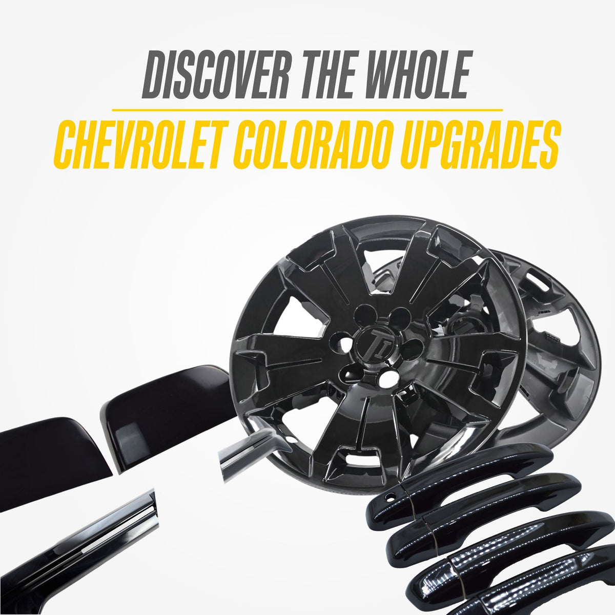 Trim Illusion WSK865-17BLK gloss black wheel skin set for 2015-2022 Chevrolet Colorado - image 8