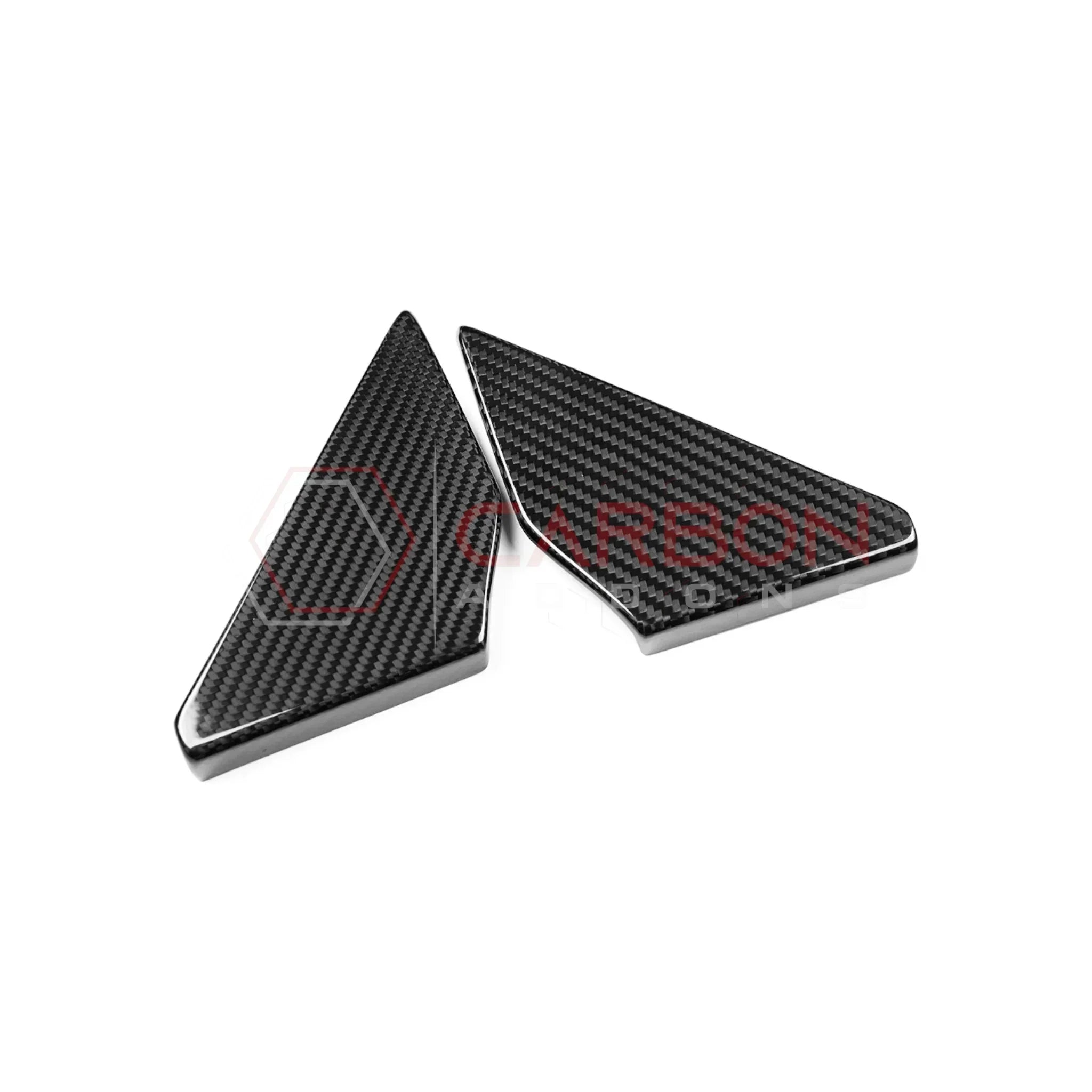 Real Carbon Fiber Rear Door Window Triangle Trim Covers For 2021–2025 Ford Bronco