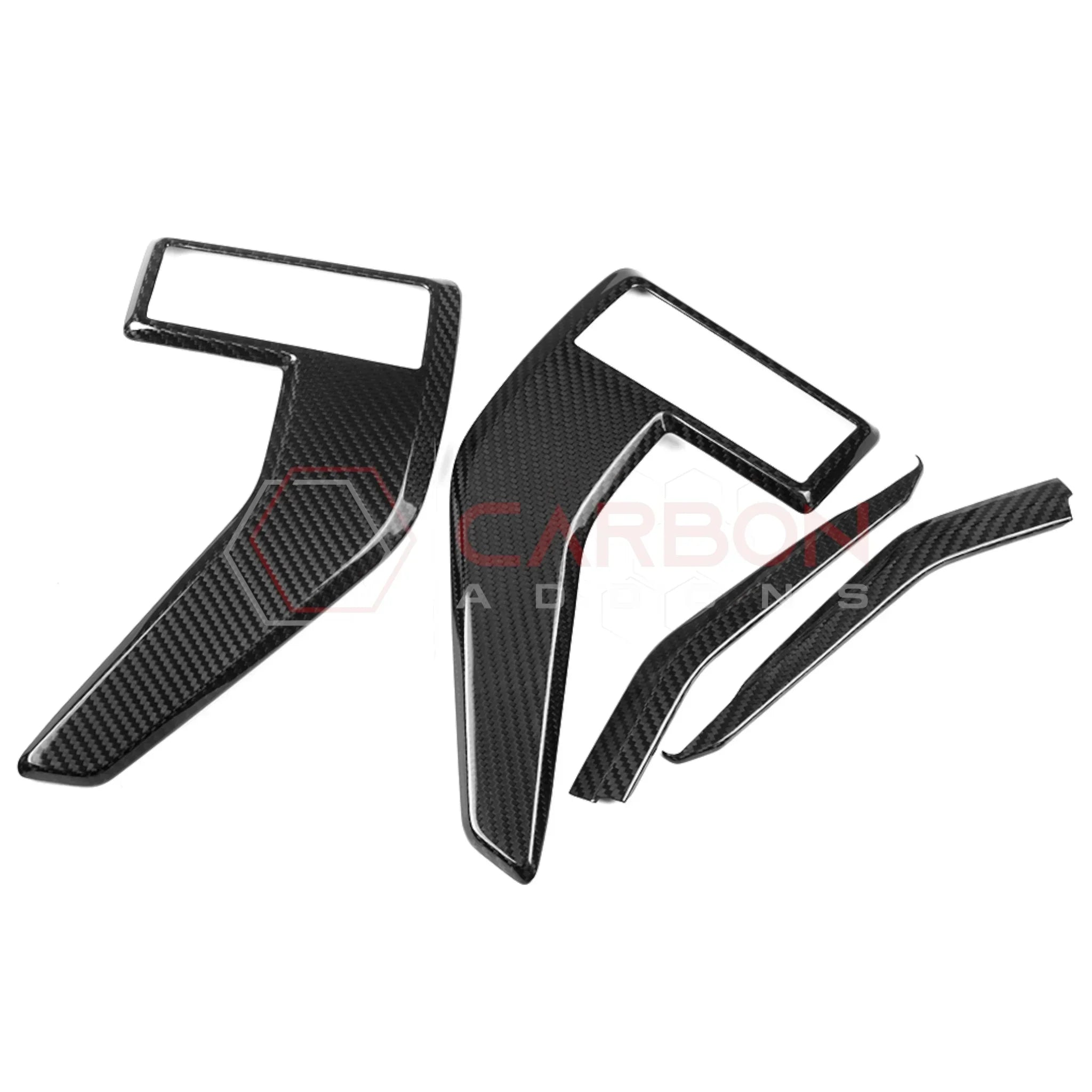 Real Carbon Fiber Fender Vent Emblem Trim Covers for 2021-2024 Ford F-150, F-250 & F-350