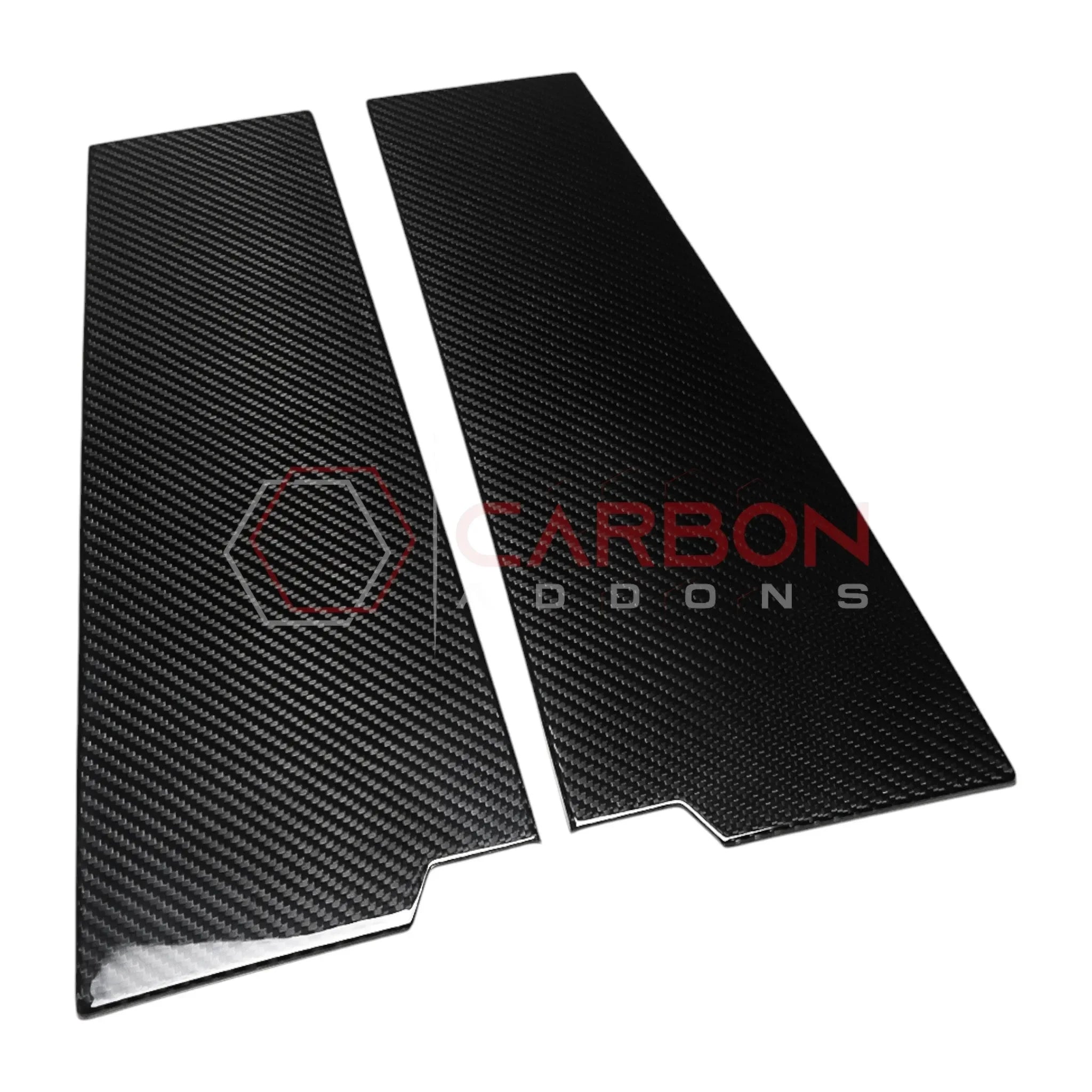 2021+ Ford Bronco 4-Door Real Dry Carbon Fiber B-Pillar Trim Covers (Glossy or Matte)