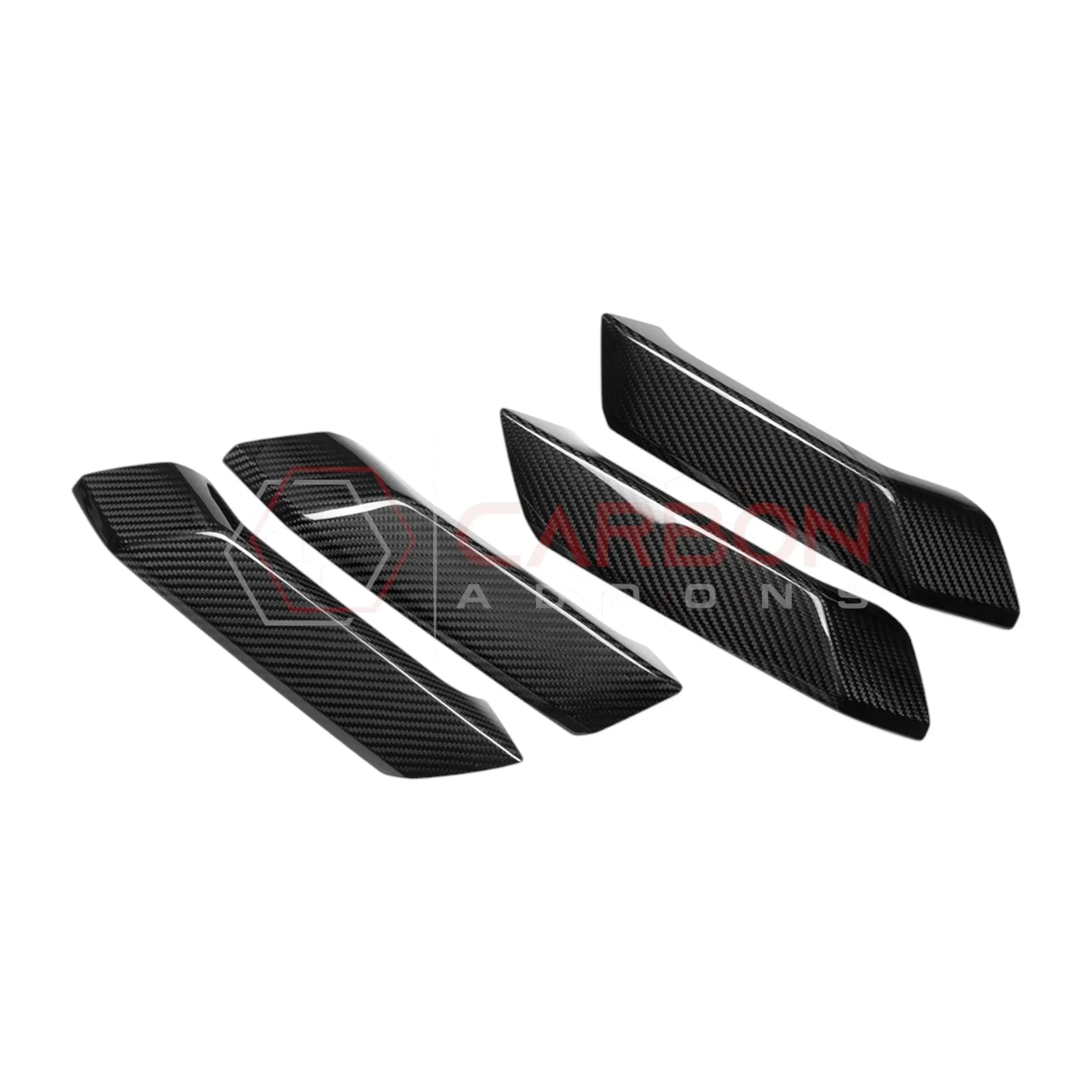 Real Carbon Fiber Interior Lower Door Handle Trim Covers For 2021+ Bronco