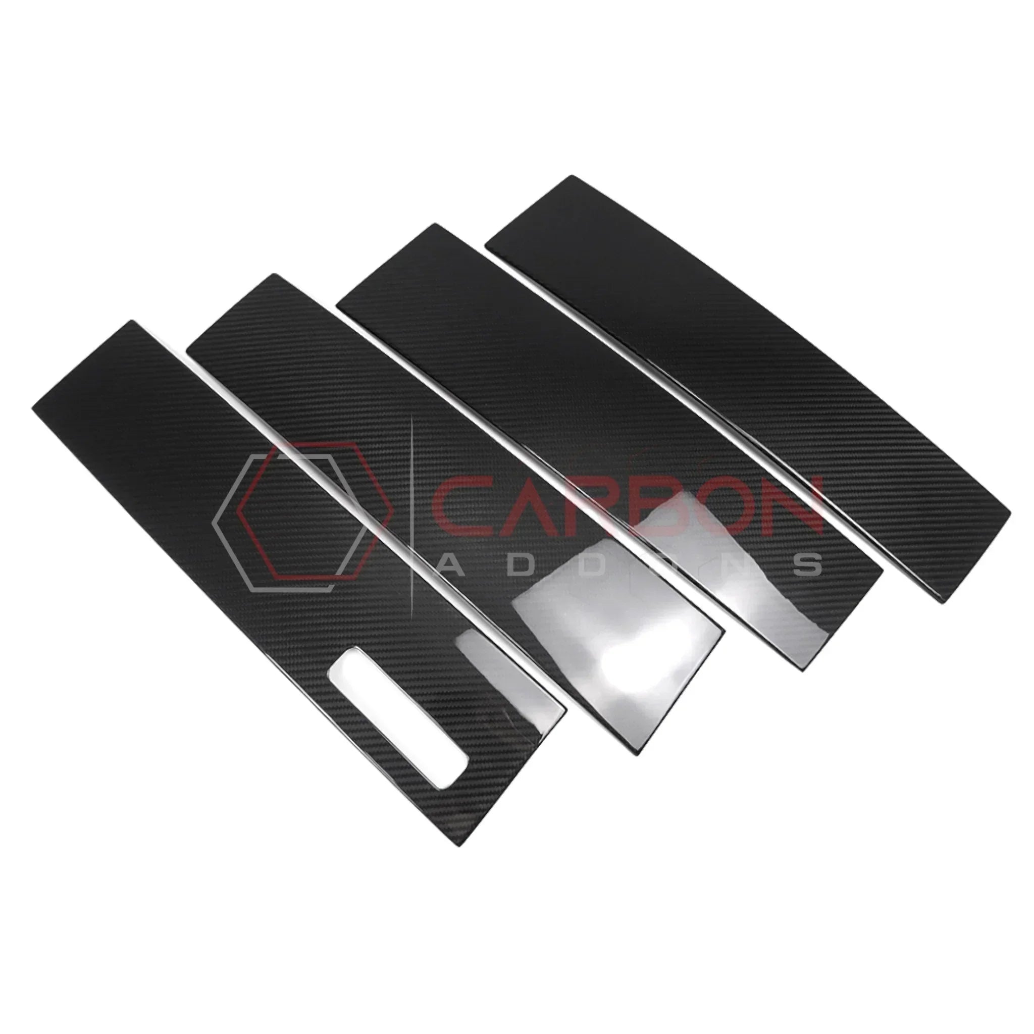 Real Carbon Fiber B-Pillar Post Trim Covers for 2021+ Ford F-150